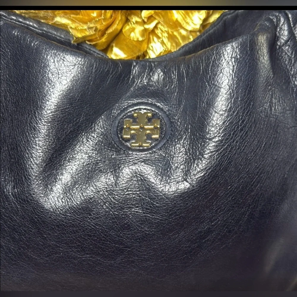 Tory Burch Black Leather Hobo Bag